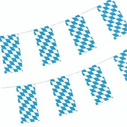 Papstar Flaggenkette, Papier 10 m `Bayrisch Blau`