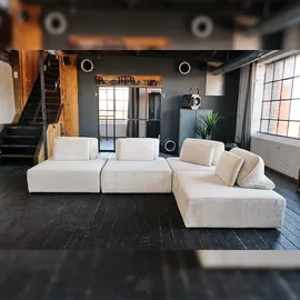 KAWOLA Modulsofa WIOLO SOFT 4 Module 4 Rückenkissen Cord cremeweiß