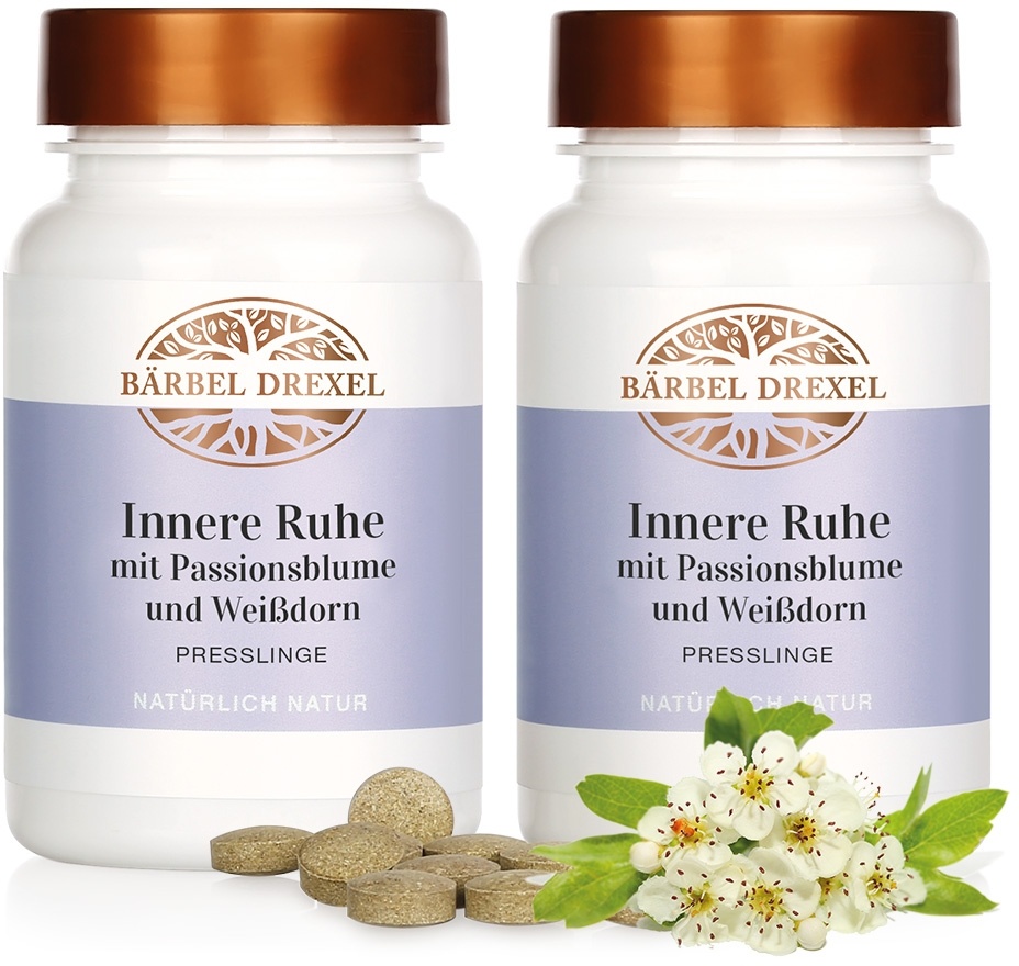 Innere Ruhe mit Passionsblume und Weißdorn Presslinge