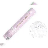 Partydeco Konfettikanone 28 cm Weiß