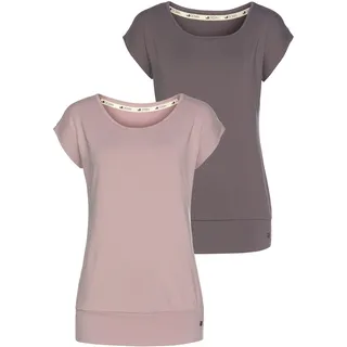Ocean Sportswear Yoga & Relax Shirt »Soulwear - Essentials Yoga Shirts« Packung, 2er-Pack, leicht überschnittene Schultern, längerer Schnitt, rosa