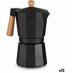 Italienische Kaffeemaschine Holz Aluminium 450 ml (12 Stück)