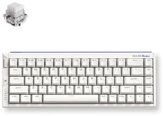 Ace 68 Turbo (Nova White) - Gaming Tastatur (TKL) - 65% - Englisch (US) - Weiss