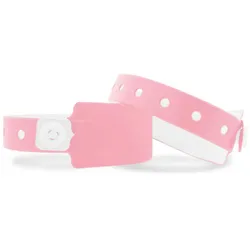 CombiCraft Vinyl Einlassbänder Rosa mit Druckverschluss - 100 Stück