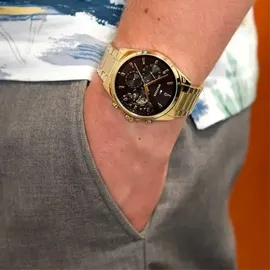 Tommy Hilfiger Baker 1710447 Herrenuhr - Gold/Schwarz