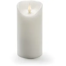 Konstsmide LED Echtwachskerze Ø 7,5 cm Höhe 15,5 cm weiß