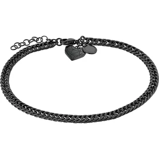 LIEBESKIND Fußkettchen Broken Heart Edelstahl IP Black