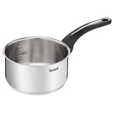 Tefal Emotion E3012904 Stieltopf, 18 cm, Edelstahl, dicker Boden für gleichmäßige Hitzeverteilung, elegantes Design, robuster Griff, Induktion, silberfarben