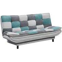 Mid.you Schlafsofa, Silber, Türkis, Dunkelgrau, Textil, 188x90x89 cm, Schlafen auf Sitzhöhe, Wohnzimmer, Sofas & Couches, Schlafsofas, Klappsofas