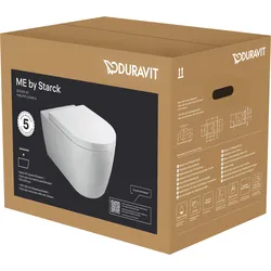Duravit ME by Starck Wand-WC Duravit Rimless® Set, 45290900A1, Farbe: Weiß