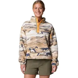 Columbia Helvetia II Printed Cropped Half Snap lemon wash roaming (758) S