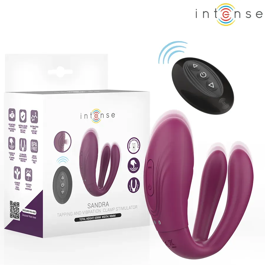 INTENSE - Sandra Klapp- und Vibrationsstimulator mit Fernbedienung
