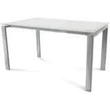Rocada Schreibtisch Total BxTxH 140x80x73cm Gestell verchromt Platte Glas satiniert