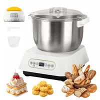 YUZINO Edelstahl-Teigknetmaschine, 7L Großvolumige Knetmaschine zum Backen mit thermostatischer Gärfunktion (25–38 °C), Automatische Standknetmaschine mit Schneidemesser für das Backen zu Hause