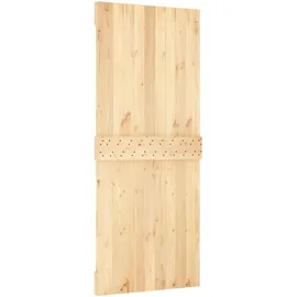 vidaXL Schiebetür mit Beschlag links 85 x 210 cm braun