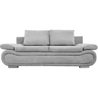 Venda Schlafsofa, Hellgrau, Textil, 2-Sitzer, Füllung: Hohlfaser, 200x78x90 cm, Wohnzimmer, Sofas & Couches, Schlafsofas, Schlafsofas mit Bettkasten