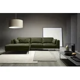 TRENDMANUFAKTUR Ecksofa »Luzi, wahlweise mit Schlaffunktion & Bettkasten. OTTOs Choice, L-Form«, Designsofa mit tollem Sitzkomfort, Metallfüße schwarz, Breite 280 cm, grün