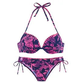 VENICE BEACH Push-Up-Bikini Damen Blau 34 Cup AA