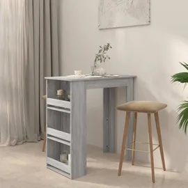 vidaXL Bartisch mit Regal 102 x 50 x 103,5 cm Grau
