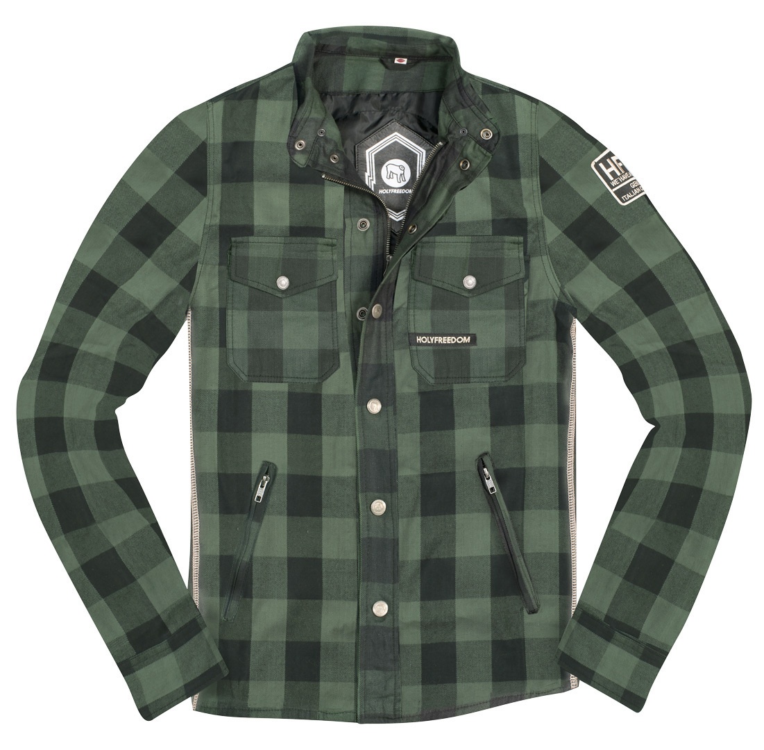 HolyFreedom Lumberjack Motorrad Textiljacke, grün, Größe S