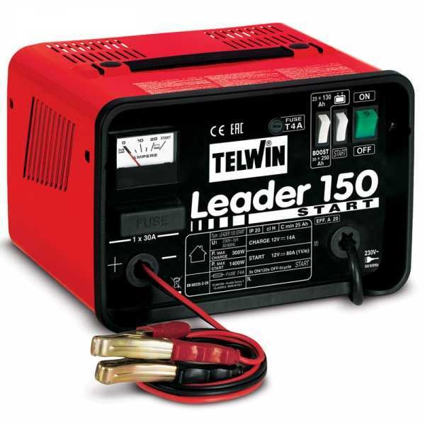 Telwin Leader 150 - Akkuladegerät und Starter - Batterien WET/START-STOP mit Spannung 12V