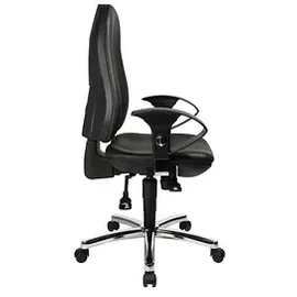TOPSTAR Support SY Kunstleder ohne Armlehnen schwarz/silber