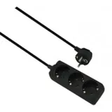 helos Steckdosenleiste CLASSIC 5 m Schwarz 3 St.