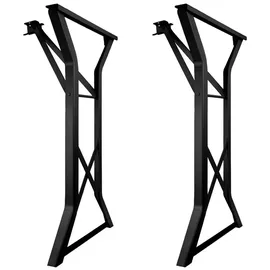 Natural Goods Berlin 2er Set Y-Form Gestell für Bierzeltgarnitur (Schwarz, 70x42 cm) – Klappbare Metall Tischbeine für Biertisch – Stabiles Outdoor Tischgestell für Garten, Terrasse & Camping