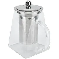 Glas-Teekanne, Hohe Borosilikatglas-Teekanne, Transparenter Teekessel mit Abnehmbarem 304-Edelstahlfilter, Teekessel für das Heimbüro (750 ml)