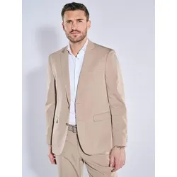 emilio adani Herren Anzug-Sakko slim fit beige uni Knopfleiste - 56