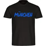 multifanshop Kinder T-Shirt - München blau - Textmarker - Druck blau - Kind