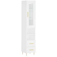 VidaXL Highboard Weiß 34,5x34x180 cm Holzwerkstoff