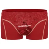 Ein schöner Fleck Erde Herren Boxershorts - Shorts, Print, Bio-Baumwolle Matterhorn (Kaminrot) XL