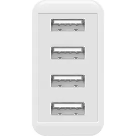 goobay 44962 4-fach USB-Ladegerät 30W, weiß