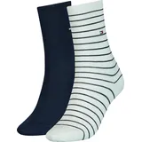 Tommy Hilfiger Socken 2 Paar gestreift Weiß 39-42