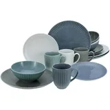 CreaTable Kombiservice Allegra Colors 16tlg. Porzellan Blau