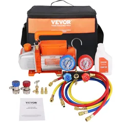 VEVOR Vakuumpumpe 100L/min Unterdruckpumpe 1-stufig 220V/50HZ 1440U/min 250ml-Ölkapazität Vakuumgeräte Multifunktionspumpe