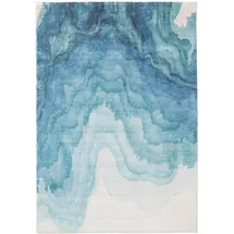 benuta pop Teppich, Blau, Textil, Abstrakt, Rechteckig, 200x300 cm, Oeko-Tex® Standard 100, wasserabweisend, Teppiche & Böden, Teppiche