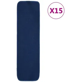 vidaXL Antirutsch Stufenmatten 15 Stk. 75x20 cm Marineblau Rechteckig