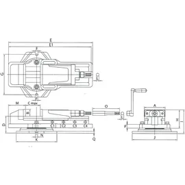 ELMAG Hydraulik-Maschinenschraubstock Modell CB 200 inkl. Drehteller