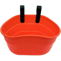 JTBDWOSK Kinder Fahrradkorb Vorne Hinten Kinderfahrrad Lenkerkorb Hinterradkorb Abnehmbar Fahrradtasche für Roller Gepäckträger Korb,Rot