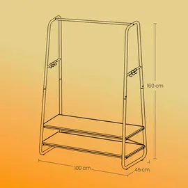 VASAGLE Garderobenständer VASAGLE Braun