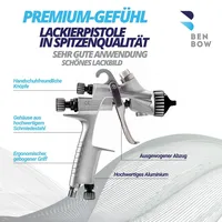 Benbow Lackierpistole PK70 MINI - MP 0,8mm Düse, Druckluft,