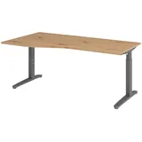 bümö Schreibtisch Asteiche Nachbildung / Graphit