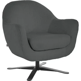 Andas Drehsessel »Stavre, Loungesessel mit Drehfunktion« in moderner Optik, mit elegantem Drehfuß grau