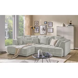Switch Eckcouch Mikrofaser 3-Sitzer Grau