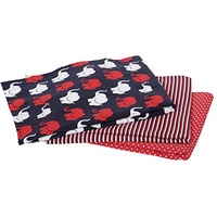 Jersey, Elefantenparade Rot Stoffpaket 3 x 50 cm Stoff mit einer Breite von je 150 cm, 150 cm