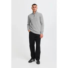 !Solid Troyer SOLID "Troyer SDAkanvis", Herren, Gr. XL, grau (gray melange), Obermaterial: 70% Baumwolle CO recyc.. 30% Polyester Pol. recyc.., Pullover Troyer