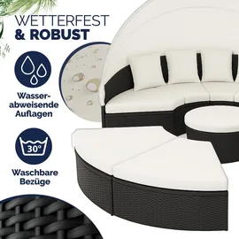 CASARIA Polyrattan Sonneninsel schwarz