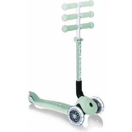 GLOBBER Junior Foldable Lights Eco 3-Wheels-Scooter, Farbe:Pistazie - Silber